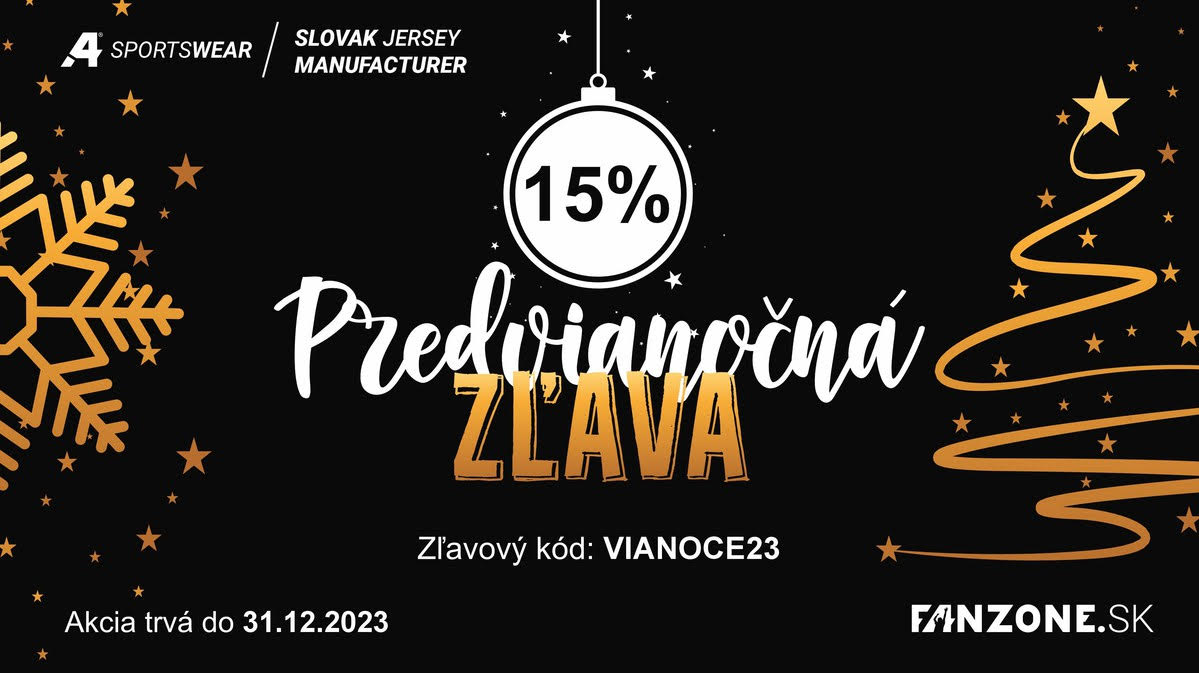 Read more about the article FANZONE: Predvianočná zľava 15%